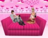 Pink Heart Feeding Sofa