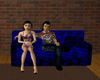 couch black and blue 3p