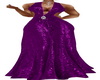 Purple Backlaess Gown