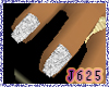 (J) silver sparkle nails