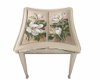 White Flower Side Table