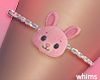 Pink Bunny Fur Garters