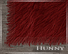 H. Fur Rug Red