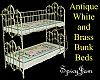 Antq Wht/Brass Bunkbed W