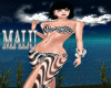 MxU- Sarong bikini B&W
