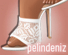 [P] Lace white sandal