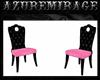 ^AZ^Pink/Blk Chairs