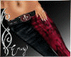 Fleur de Lis on Red Jean