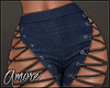$ Dark Lace Up Jeans  S