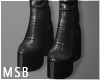 B | Black Latex Boots