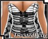 ~Spiked Corset Blk Whit~