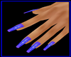 Zebra Blue Nails