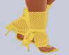 Linda Yellow Net Heels