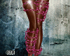 Chains Legs Pink Brocade