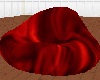 red silk bean bag chair