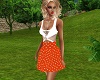 Orange Dot Skirt