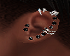 Silver Earrings + Black