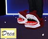 Red Shark Slippers