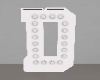 White Letter D Sign
