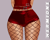 red latex shorts