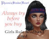 Girls Rule headband red