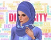 blue flower hijab