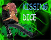 green  kissing  dice