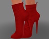 Suede Red Boots