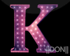 K pink Letters Signage