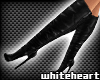 wh|black leather boots  