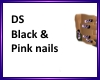 DS Black & Pink nails