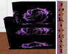 black purple rose chair