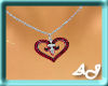 (AJ) Red Heart Necklace