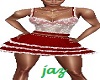 J* Red n White Lace Dres