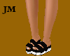 Black Fur Sandals