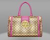 K beige pink handbag