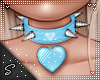 !S Spike Collar Blue