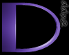 Letter D (purple)