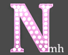 Pink Letter N