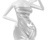 White silk dress