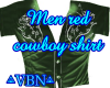 Man green cowboy shirt