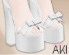 Aki Sock Heels White