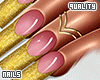 q. Gold Glitter Nails XL