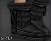 $ Black Fur Boots