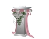 WHITE/PINK CANDLE PODIUM