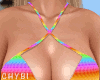 C~Rainbow Crochet Top