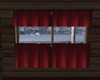 RED  CABIN CURTAINS