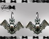Silver Bat Charm Earring