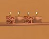 copper candle shelf