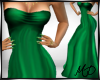 Green Fluted Gown